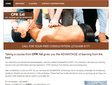 Tablet Screenshot of cpr1st.com